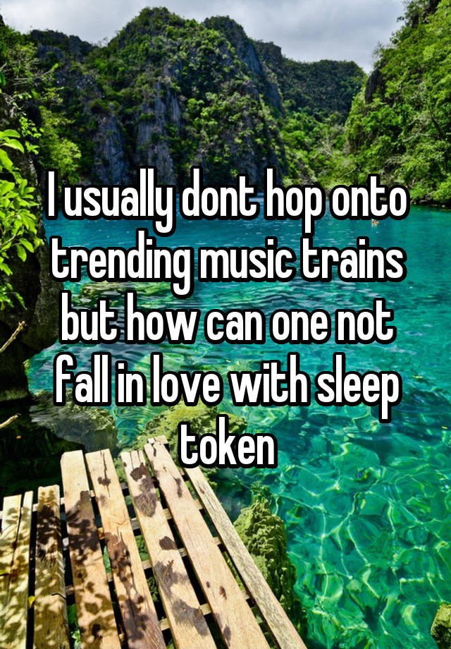 I usually dont hop onto trending music trains but how can one not fall in love with sleep token