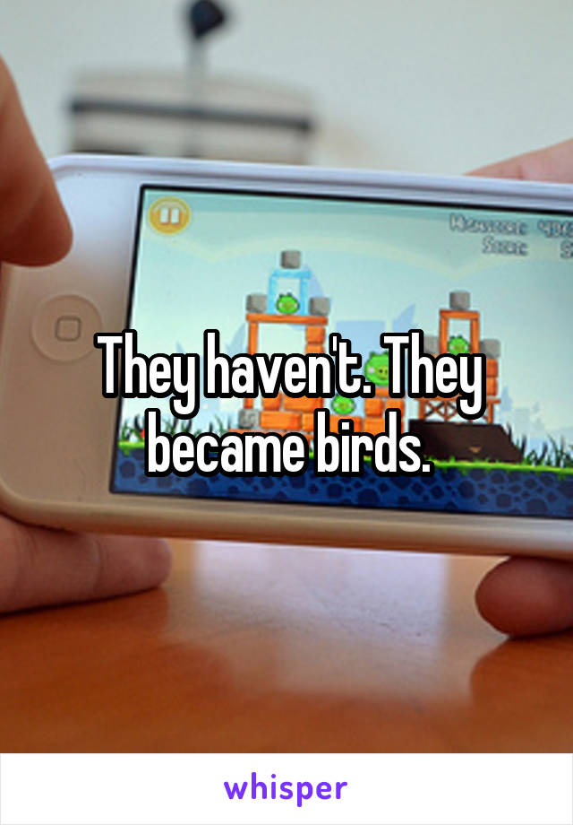 They haven't. They became birds.
