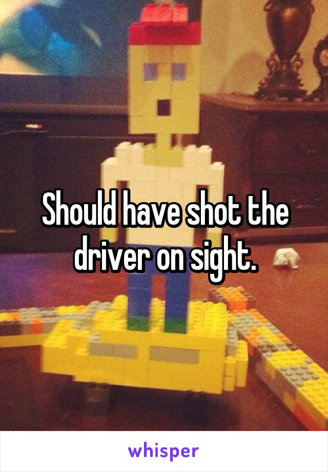 Should have shot the driver on sight.