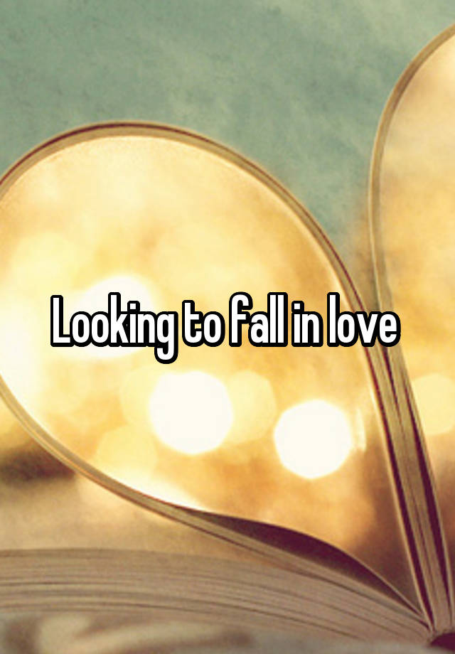 Looking to fall in love 