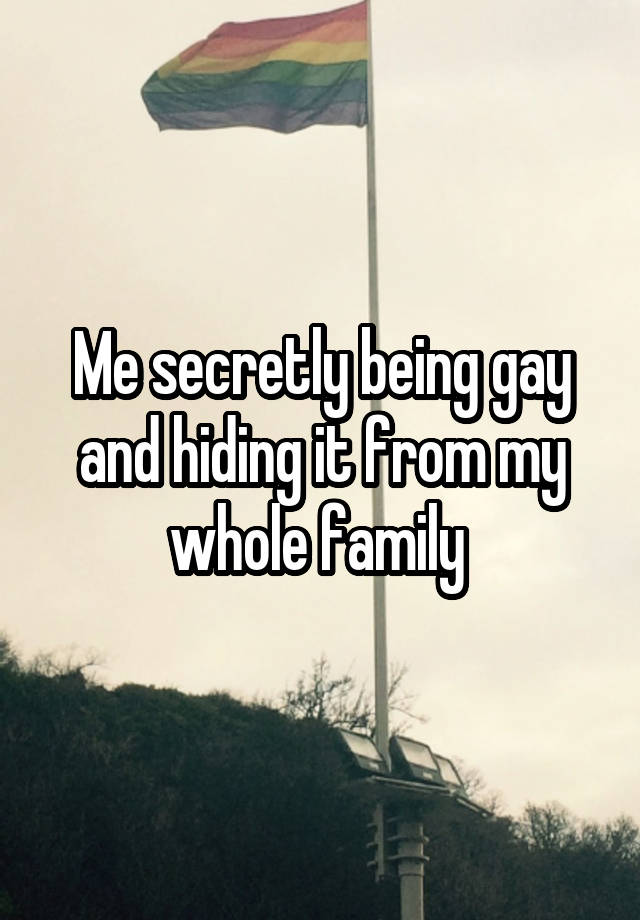 Me secretly being gay and hiding it from my whole family 