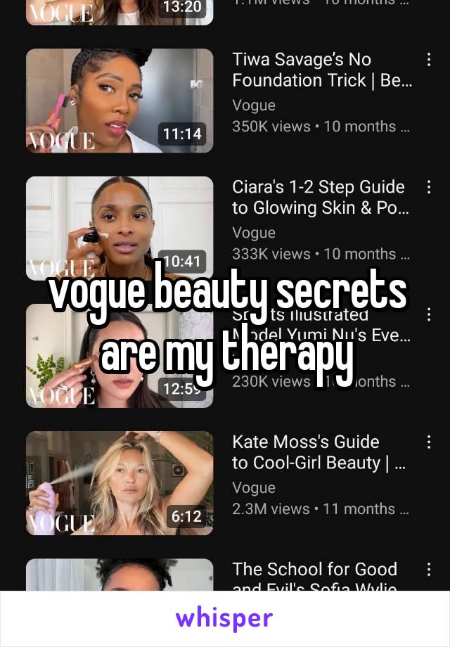 vogue beauty secrets are my therapy