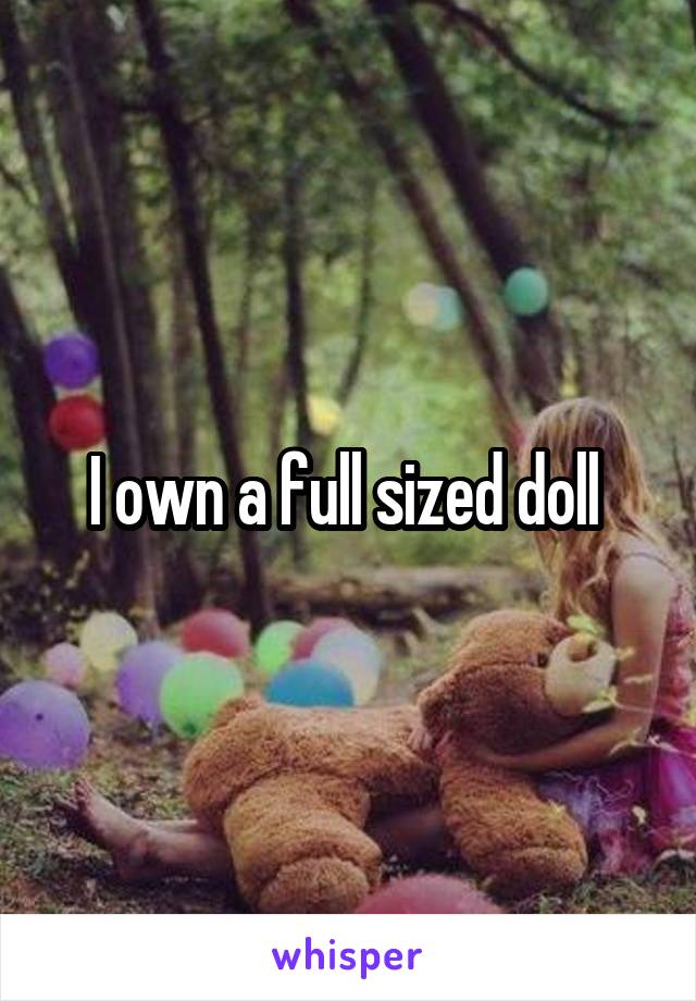 I own a full sized doll 