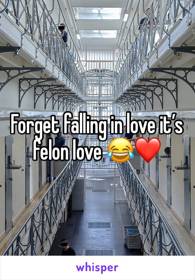 Forget falling in love it’s felon love 😂❤️