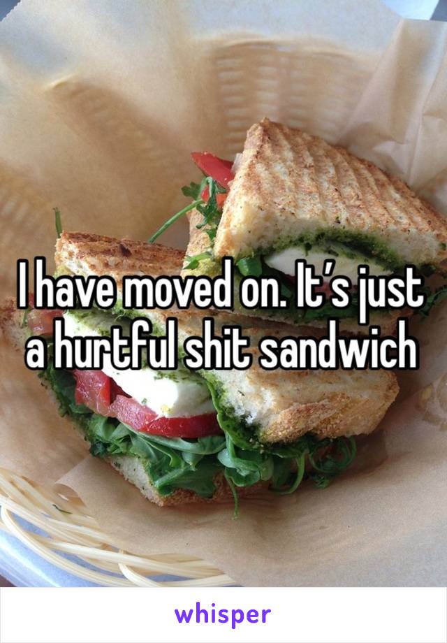 I have moved on. It’s just a hurtful shit sandwich 