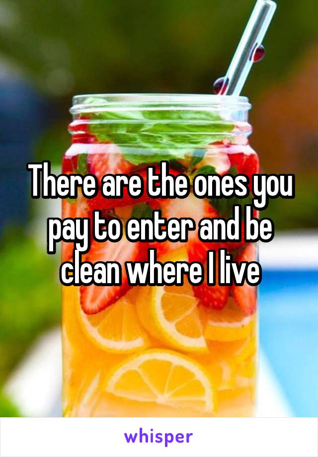 There are the ones you pay to enter and be clean where I live