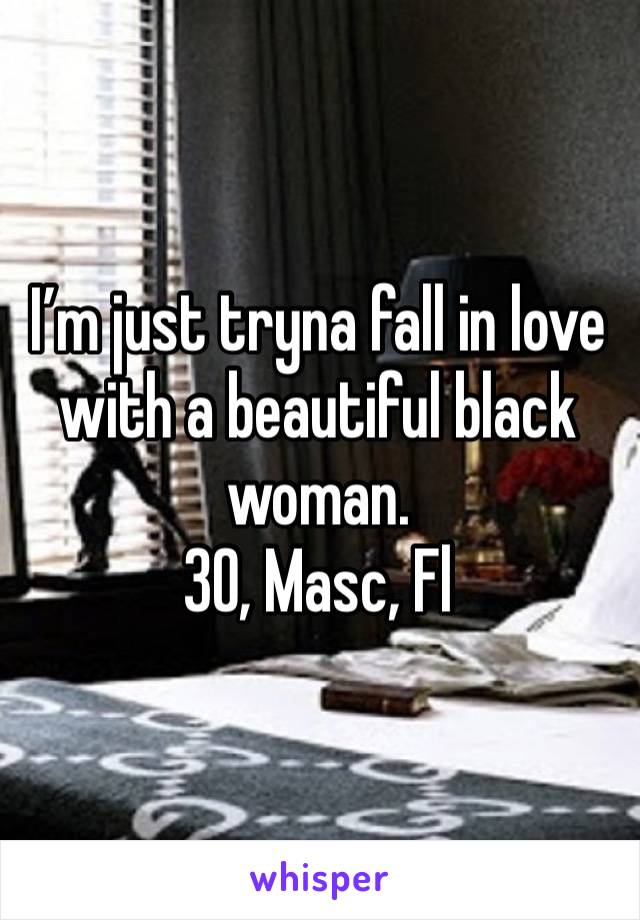 I’m just tryna fall in love with a beautiful black woman.
30, Masc, Fl