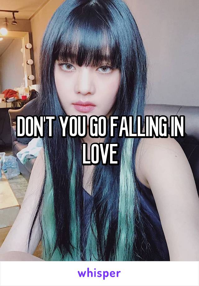 DON'T YOU GO FALLING IN LOVE