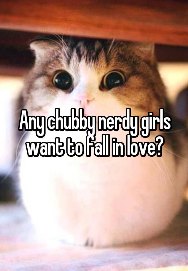 Any chubby nerdy girls want to fall in love?