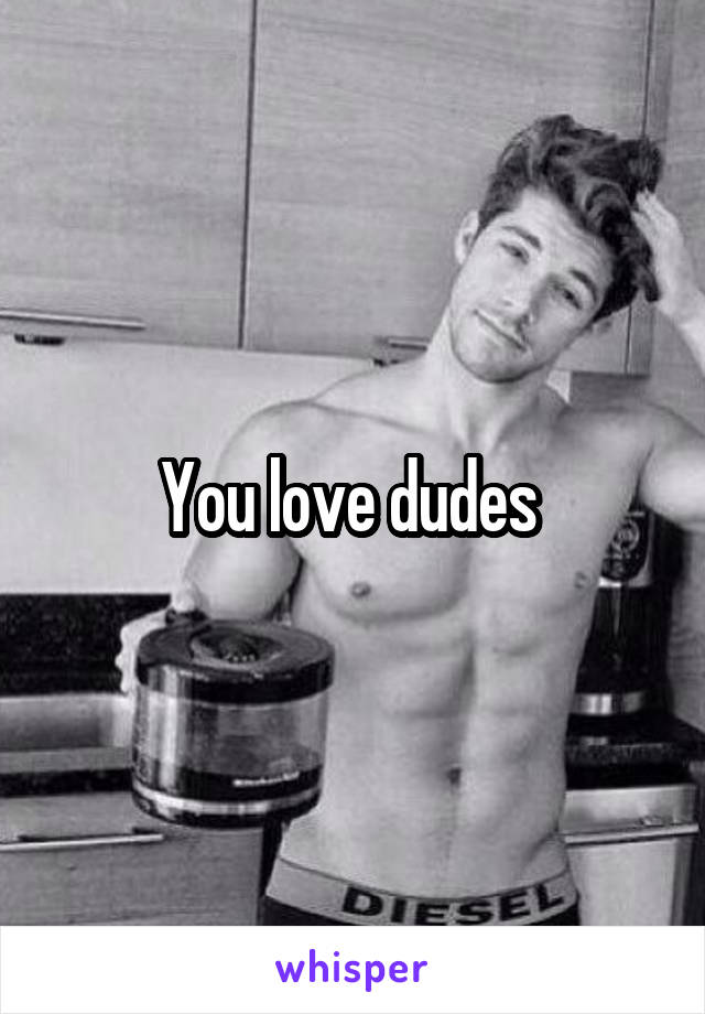 You love dudes 