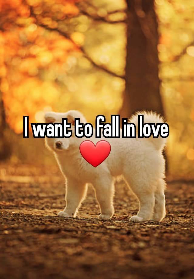 I want to fall in love ❤️ 