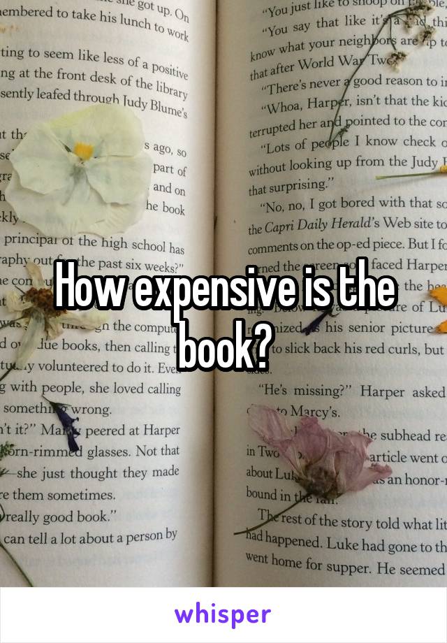 How expensive is the book?