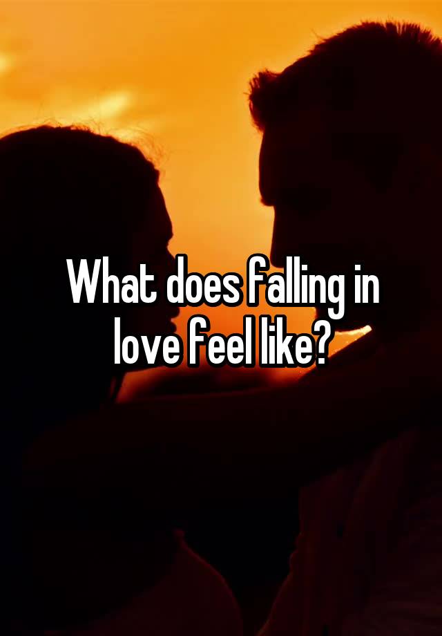 What does falling in love feel like?