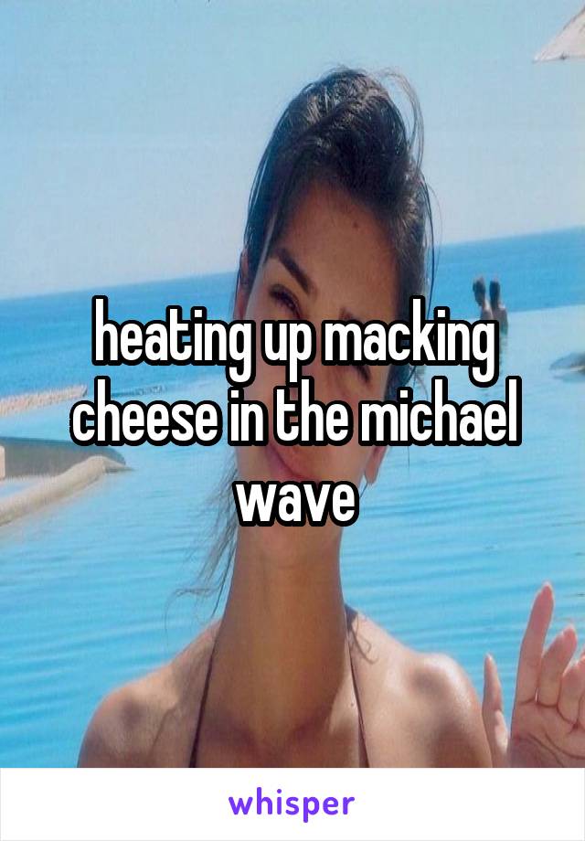 heating up macking cheese in the michael wave