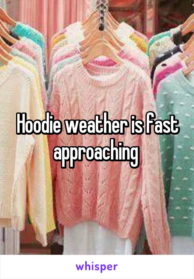 Hoodie weather is fast approaching 