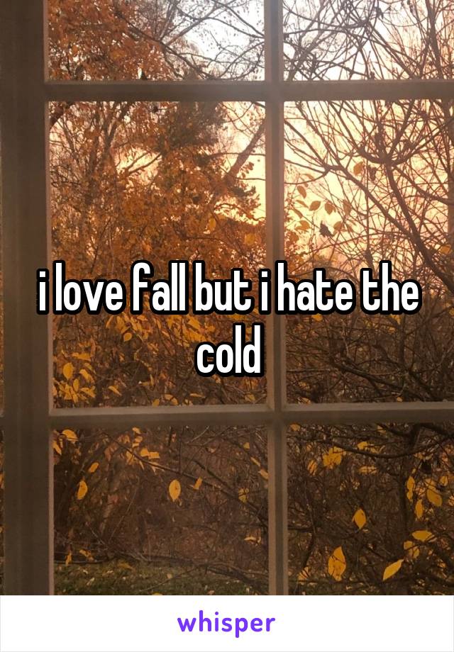 i love fall but i hate the cold