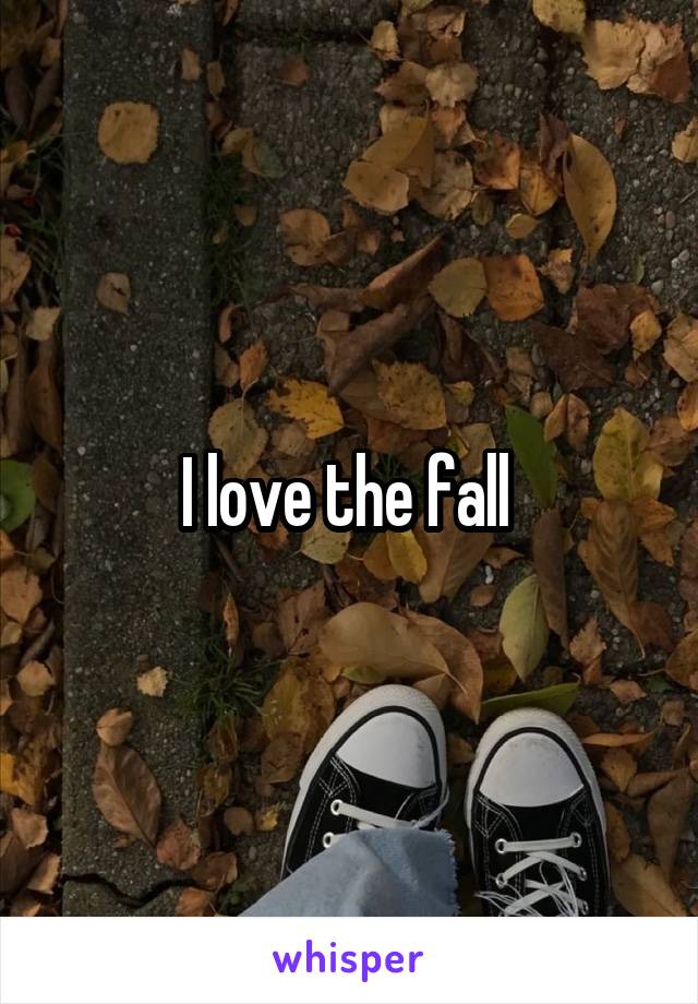 I love the fall 