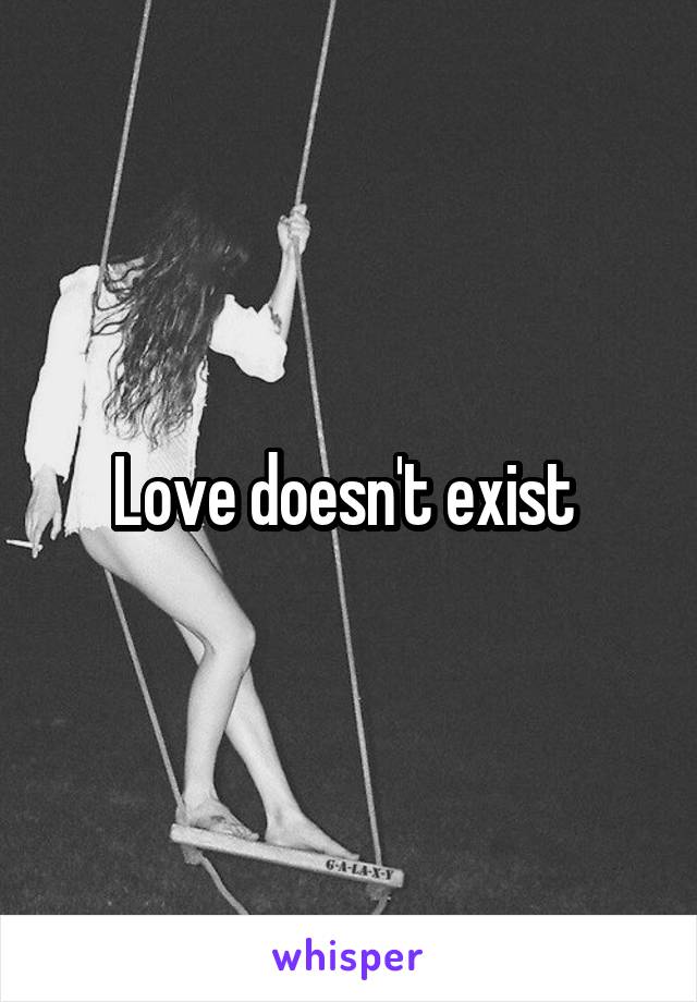 Love doesn't exist 