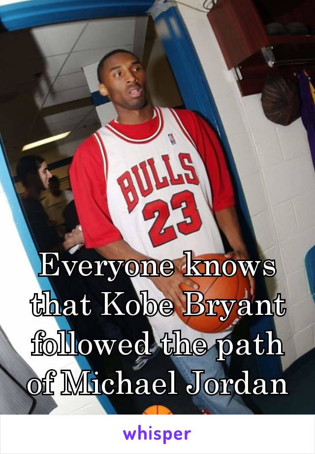 Everyone knows that Kobe Bryant followed the path of Michael Jordan 🏀