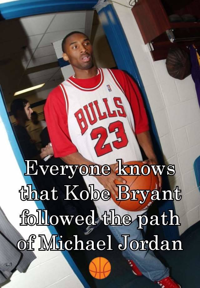 Everyone knows that Kobe Bryant followed the path of Michael Jordan 🏀