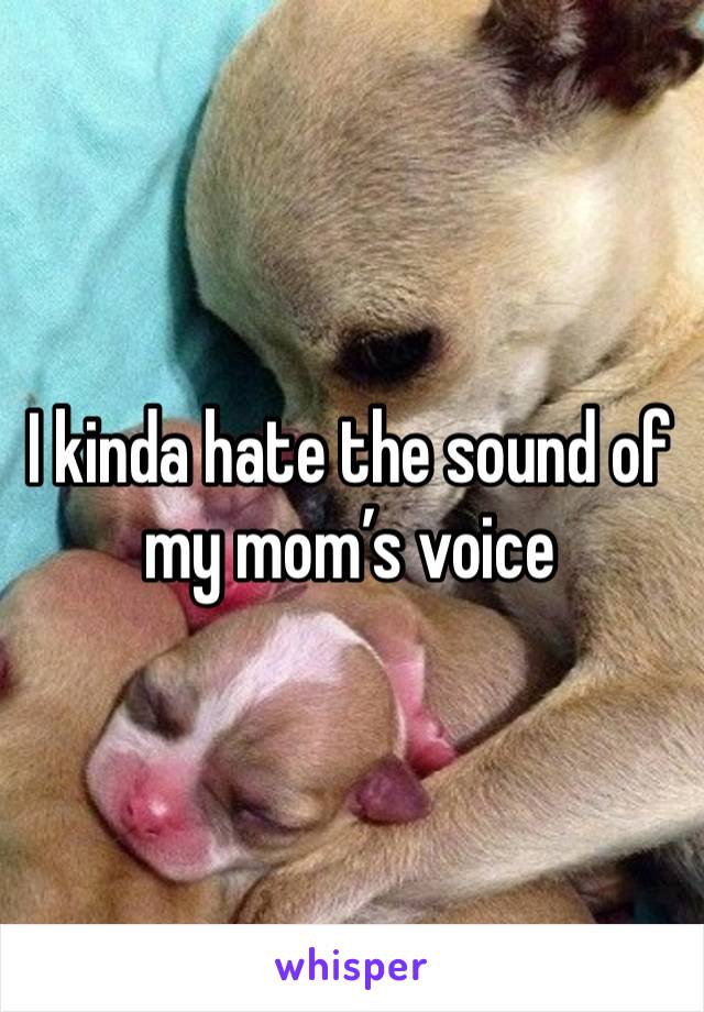 I kinda hate the sound of my mom’s voice 