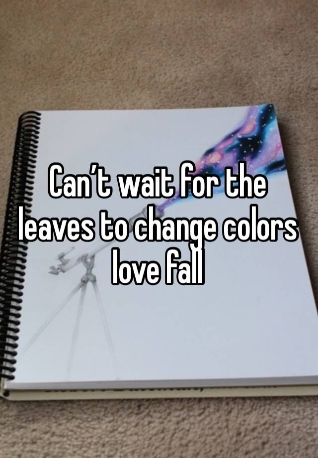 Can’t wait for the leaves to change colors love fall 