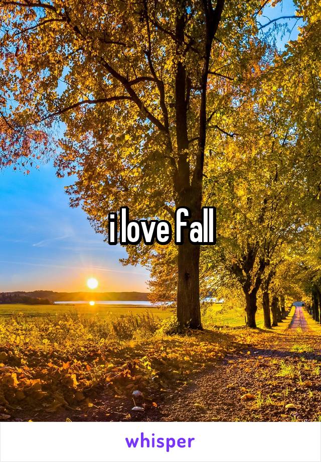 i love fall