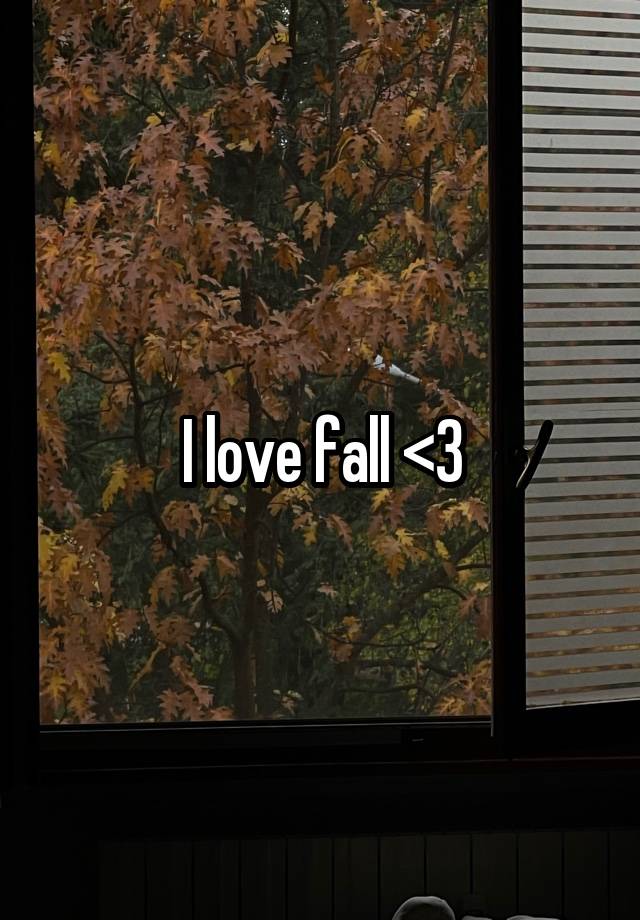 I love fall <3