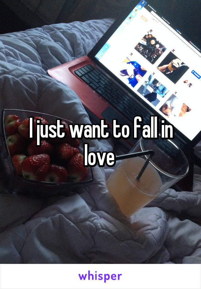 I just want to fall in love 