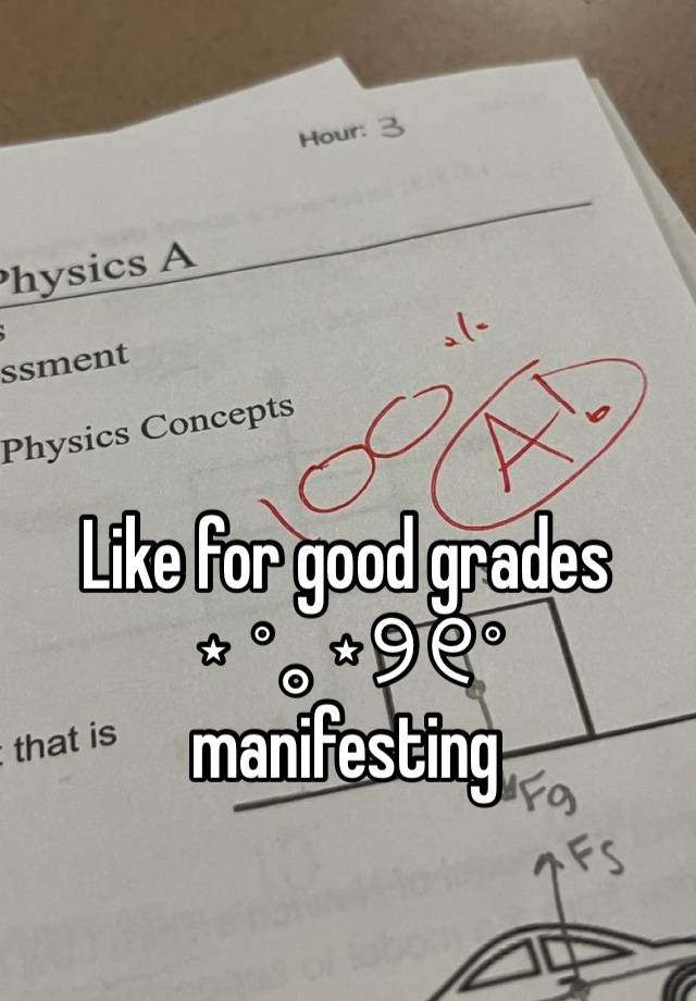 Like for good grades
⋆ ˚｡⋆୨୧˚ 
manifesting