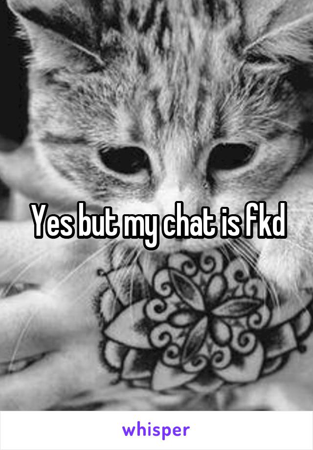 Yes but my chat is fkd