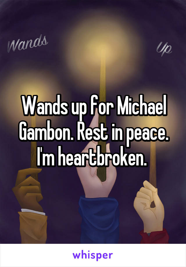 Wands up for Michael Gambon. Rest in peace. I'm heartbroken. 