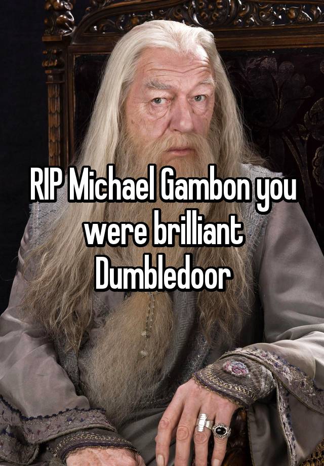 RIP Michael Gambon you were brilliant Dumbledoor