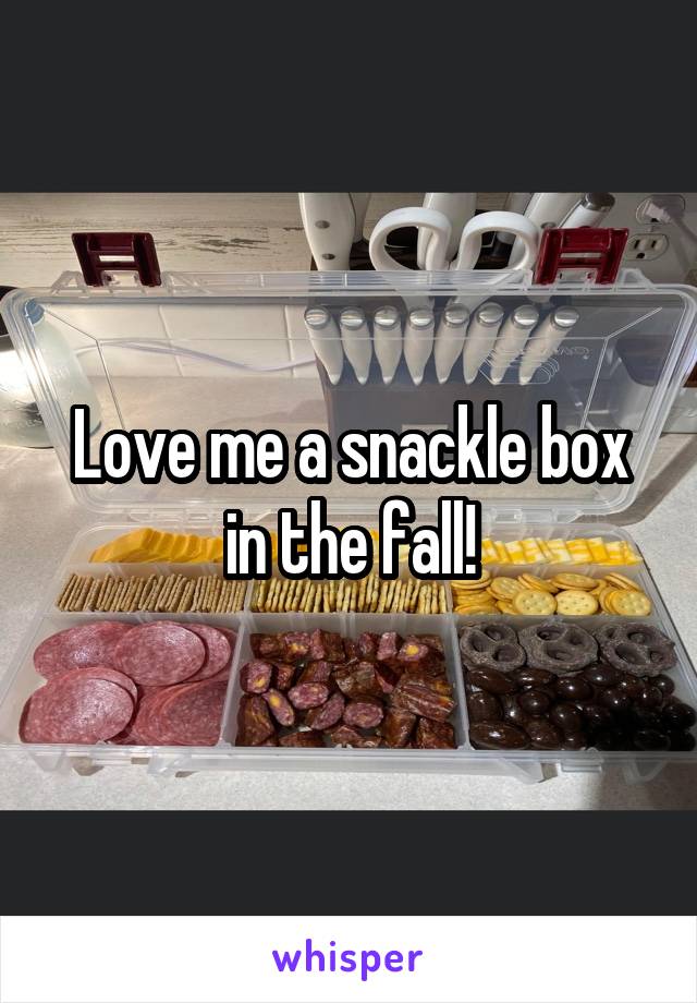 Love me a snackle box in the fall!