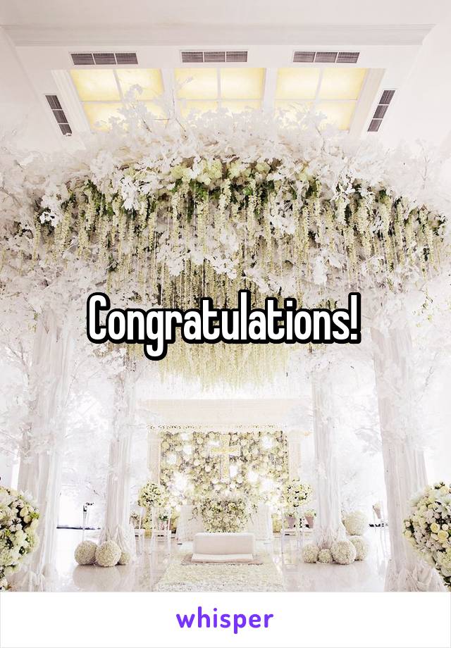 Congratulations! 