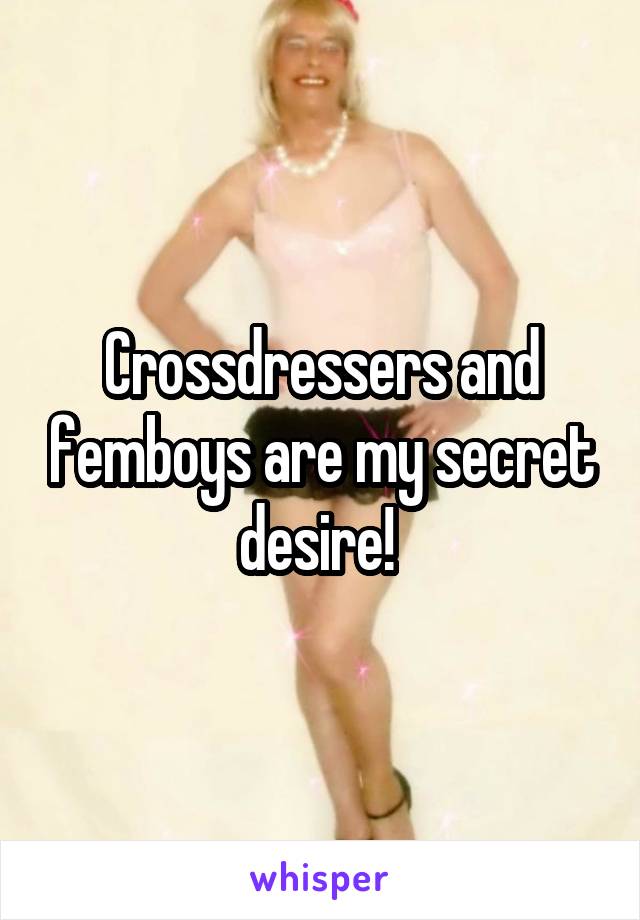 Crossdressers and femboys are my secret desire! 