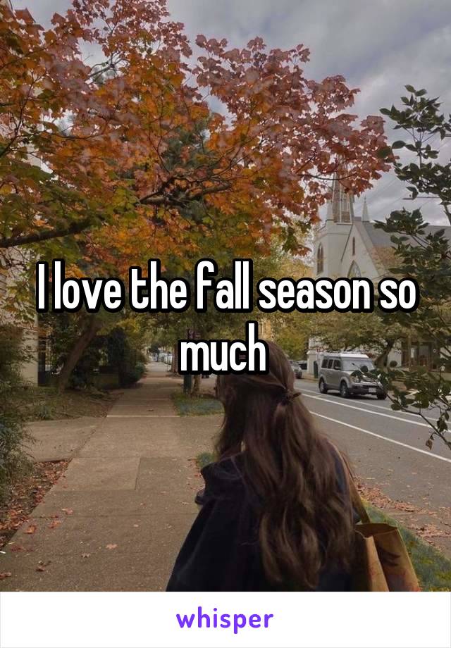 I love the fall season so much 