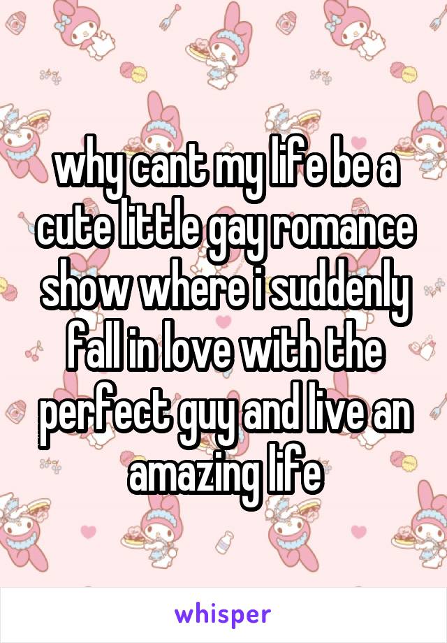 why cant my life be a cute little gay romance show where i suddenly fall in love with the perfect guy and live an amazing life