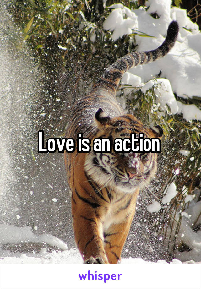 Love is an action 