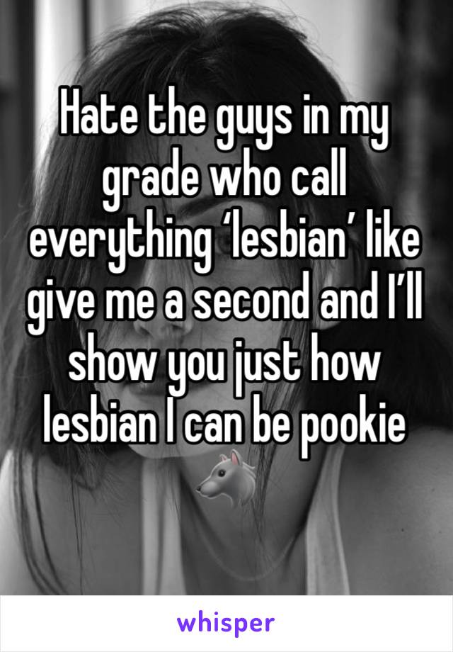 Hate the guys in my grade who call 
everything ‘lesbian’ like give me a second and I’ll show you just how lesbian I can be pookie 🐺