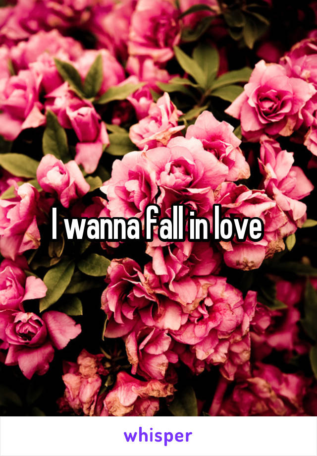 I wanna fall in love 