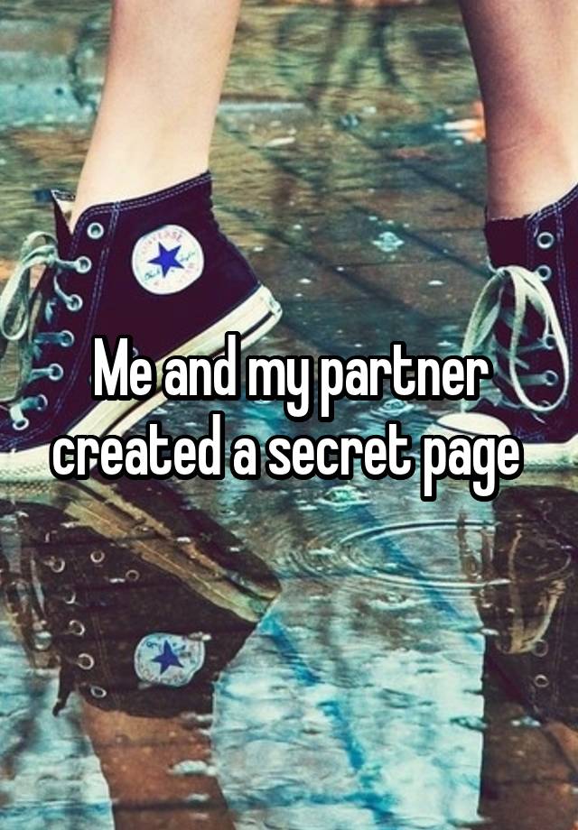 Me and my partner created a secret page 