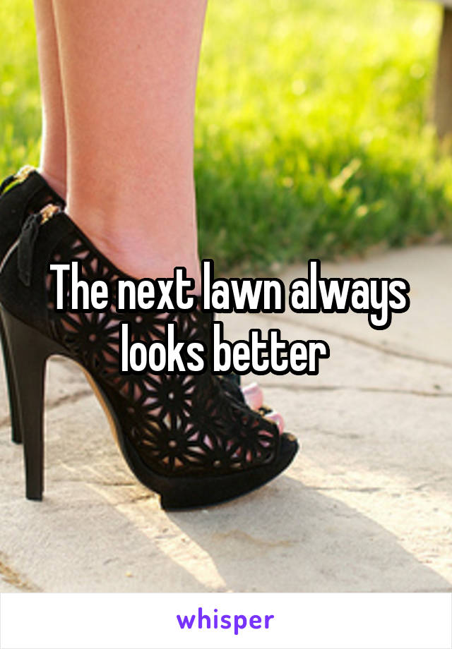 The next lawn always looks better 