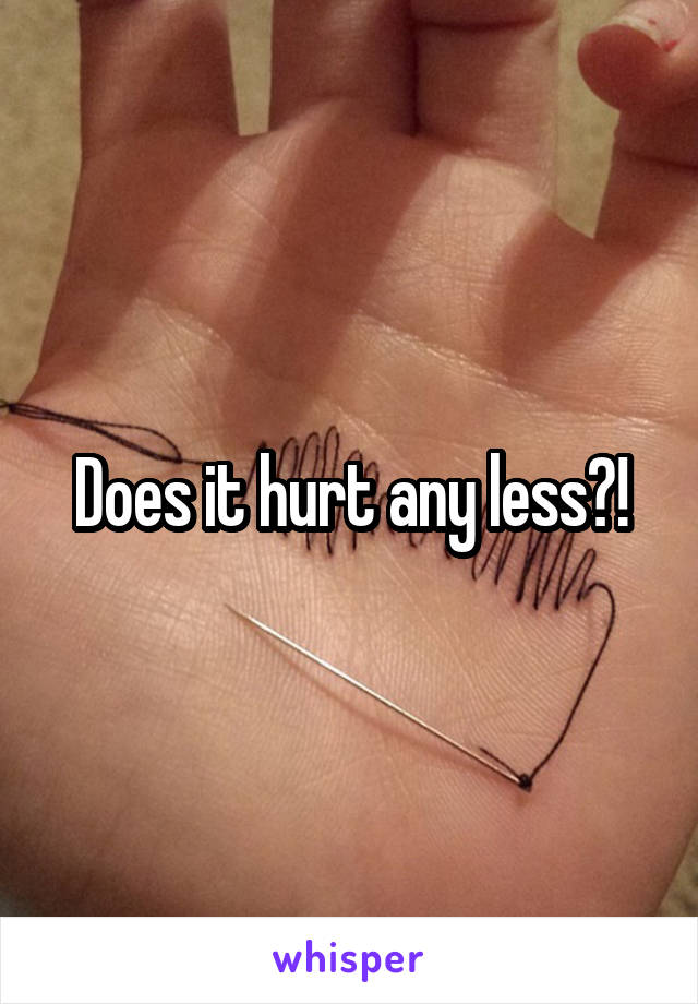 



Does it hurt any less?!