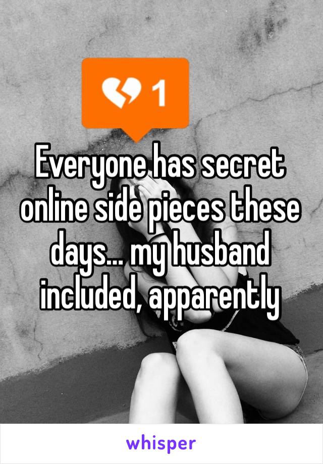 Everyone has secret online side pieces these days… my husband included, apparently