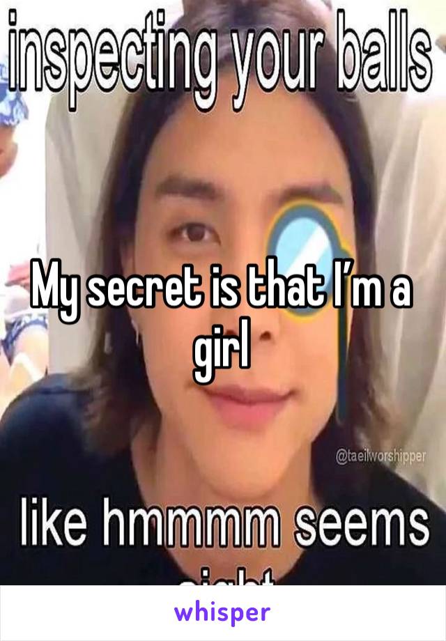 My secret is that I’m a girl 