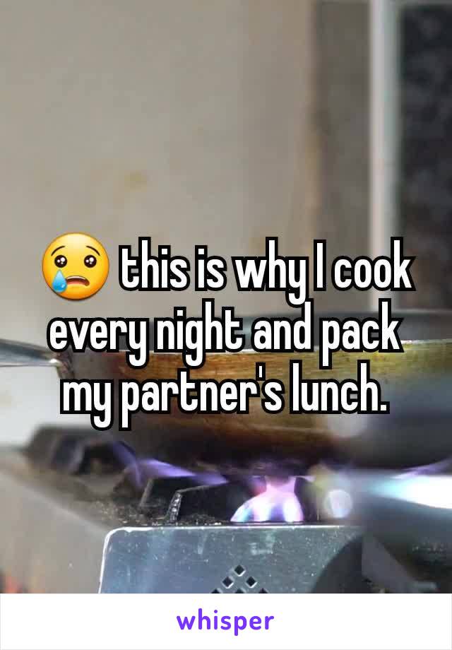 😢 this is why I cook every night and pack my partner's lunch.