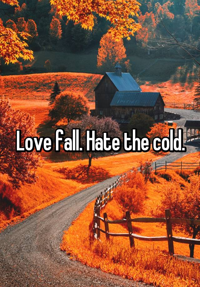 Love fall. Hate the cold.