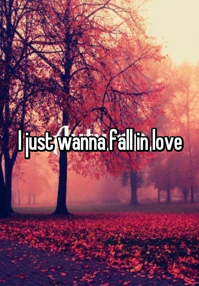 I just wanna fall in love