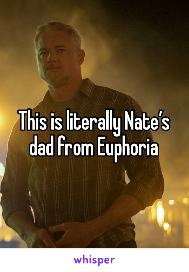 This is literally Nate’s dad from Euphoria 